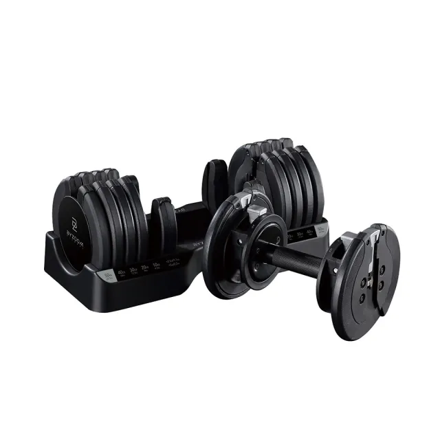 【BYZOOM FITNESS】Pure Series 55lb/約25kg 15段重量可調式啞鈴 白/黑二色 雙入(BZ-QCD-55LB)
