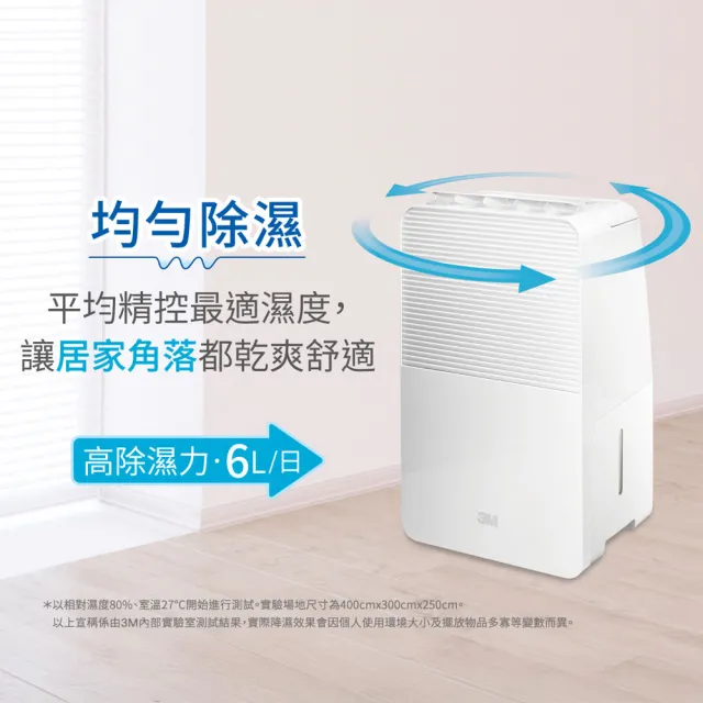 【3M】6公升雙效空氣清淨除濕機(FD-Y60L PLUS/小坪數雙效首選)