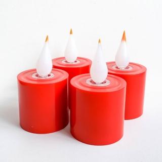 【新韻傳音】4日充電小茶燭(充電款 4入組 中元普渡拜拜 LED模擬電子蠟燭)