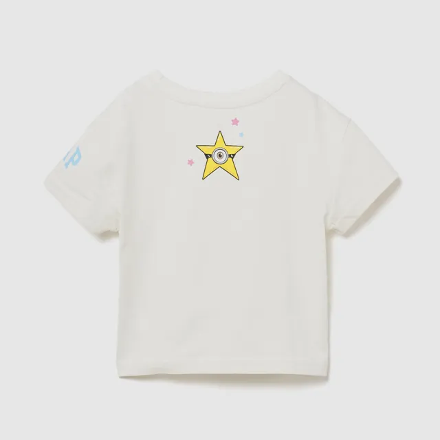 【GAP】嬰兒及幼兒Gap ×  Minions小小兵寬版圖案T恤-米白(901085)