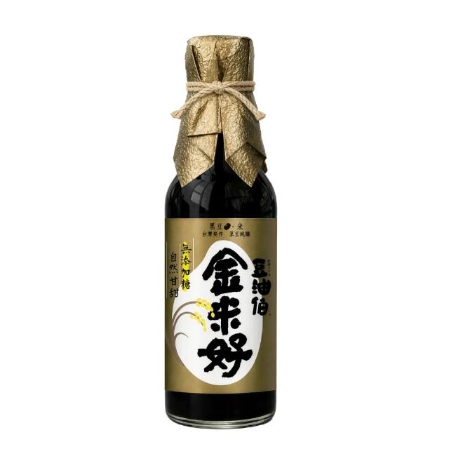 【豆油伯】金米好無添加糖釀造醬油300ml (100%無麩質 純米醬油)