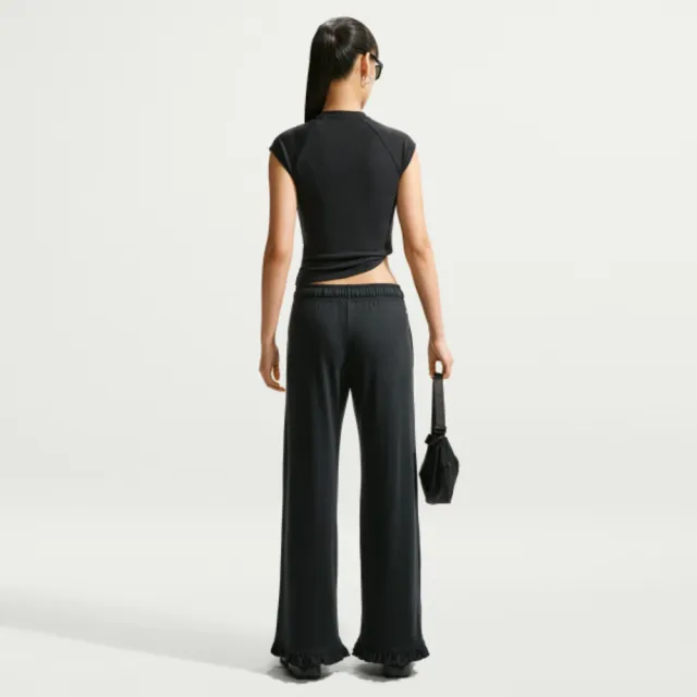 【NIKE 耐吉】AS W NSW MR PANT WIDE 黑色 女款 運動長褲 女款 寬鬆 IW1386-010