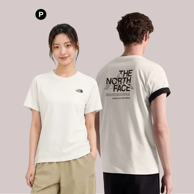 【The North Face】MOMO獨家款｜北面男女款純棉吸濕排汗印花短袖T恤 (多款任選)