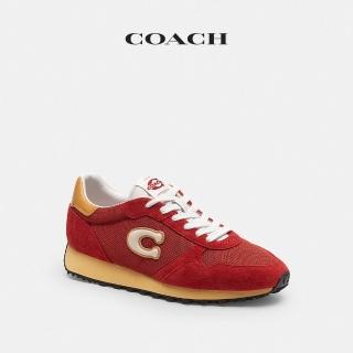 【COACH】蔻馳官方直營 復古RUNNER女士運動鞋-罌粟花紅色(CEW37)