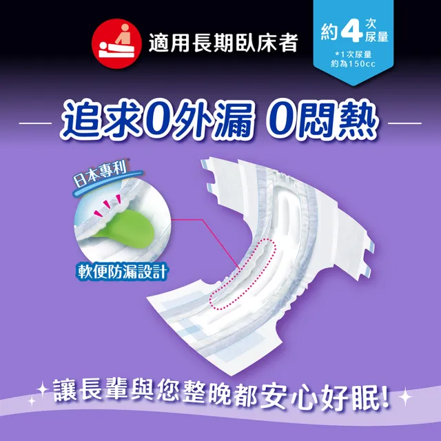 【來復易】尿片/黏貼型/成人紙尿褲2箱組(柔適安心270片/整夜一片就安心198片/超安心120片/極緻防漏42-60片)