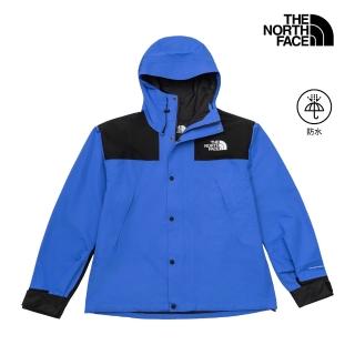 【The North Face】北面經典ICON男款黑藍拼接DRYVENT防水衝鋒衣｜88XFQS0
