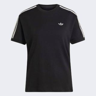【adidas 愛迪達】Lace 3s Tee 女 T恤 運動上衣 休閒短袖 黑 亞版(LG4263)