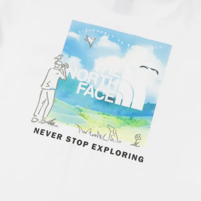 【The North Face】北臉 短袖上衣 男 寬鬆版型 白 NF0A8GVZFN4