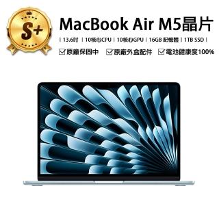 【Apple】S+級福利品 MacBook Air 13.6吋 M5 晶片 10核心CPU 與 10核心GPU 16G 1TB SSD(原廠保固中)