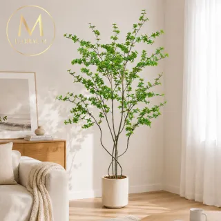 【Floral M】日式輕井澤小葉榕160cm大型仿真植栽(贈花盆)(仿真樹/免澆水/室內佈置/居家裝飾/店面擺設)