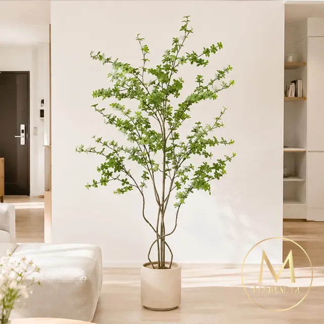 【Floral M】日式輕井澤小葉榕160cm大型仿真植栽(贈花盆)(仿真樹/免澆水/室內佈置/居家裝飾/店面擺設)