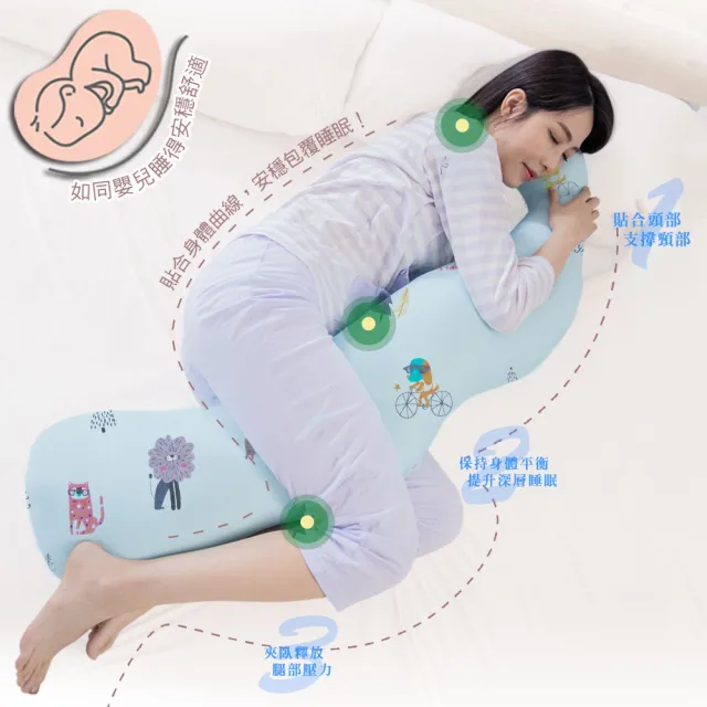 【旭】AIRFit氧活力防貓抓多功能涼感側睡枕1入(透氣 支撐 抱枕 可水洗 輔助枕 感謝伊正真心推薦)
