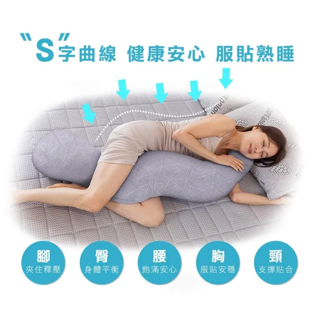 【旭】AIRFit氧活力防貓抓多功能涼感側睡枕1入(透氣 支撐 抱枕 可水洗 輔助枕 感謝伊正真心推薦)
