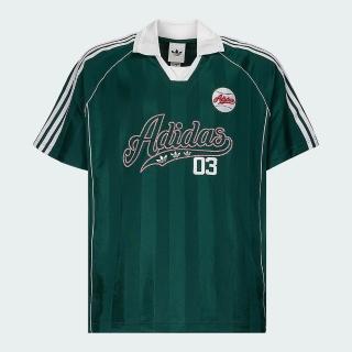 【adidas 愛迪達】短袖上衣 男 三葉草 亞規 BASEBALL JERSEY 綠白 LF6076