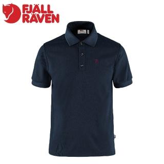 【Fjallraven】男 Crowley Polo衫《藍黑》F81783/機能衣/排汗衫/運動衫