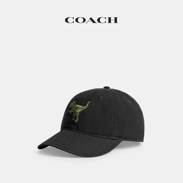 【COACH】蔻馳官方直營 REXY貼飾棒球帽-黑色(CCN95)