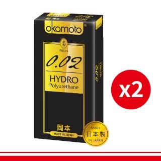 【Okamoto岡本】★002 Hydro水感勁薄保險套6入*2盒(共12入)