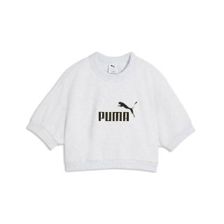 【PUMA】微短版上衣 Women Elevated ESS 灰 短袖 寬鬆 Rose著用 636645-05