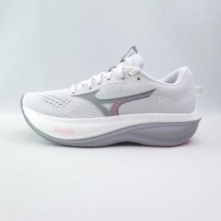 【MIZUNO 美津濃】WAVE RIDER 30 女慢跑鞋 (J1GW262075灰x粉紅)