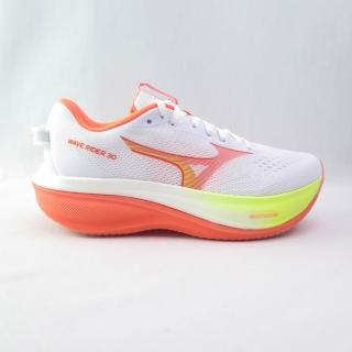 【MIZUNO 美津濃】WAVE RIDER 30 SW 女慢跑鞋 4E超寬楦 (J1GW262171白x橘黃)