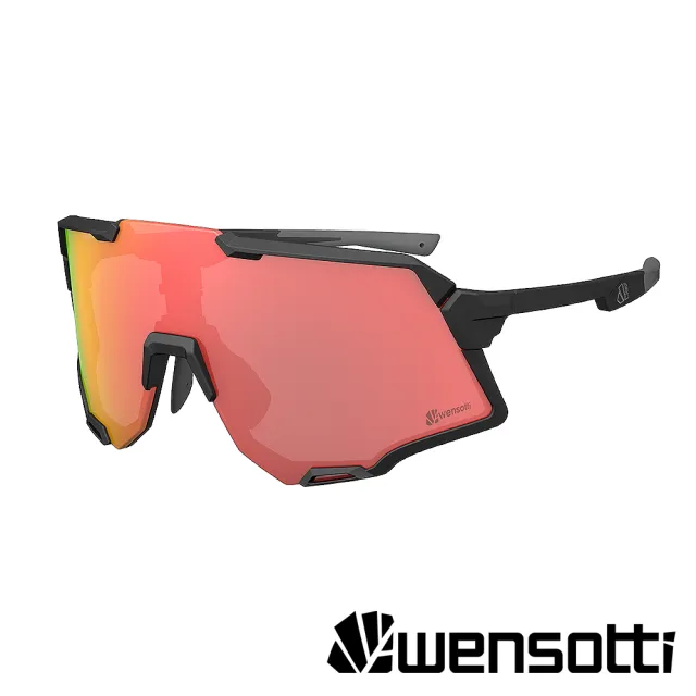 【Wensotti】運動太陽眼鏡/護目鏡 wi6971系列 (可掛近視內鏡/鏡片可換/墨鏡/抗UV/路跑/單車/自行車)