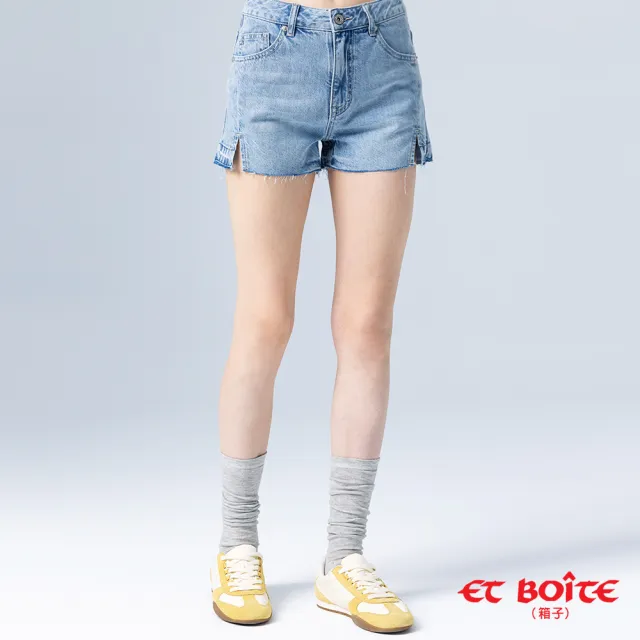 【BLUE WAY】女裝 無彈下漸層洗水中腰丹寧 短褲 牛仔褲-ETBOITE箱子
