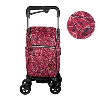 【Rollker 羅克】購物車 購物推車 買菜車 手推車 旅行推車 行李 拉桿 柺杖車 萬向輪 防潑水(NO.07SAE)