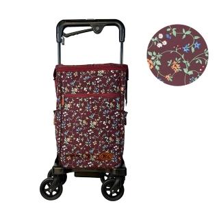 【Rollker 羅克】購物車 購物推車 買菜車 手推車 伸縮袋 增大容量 旅行推車 柺杖車 防潑水(NO.07SBE)