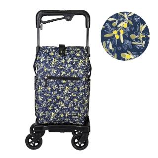 【Rollker 羅克】購物車 購物推車 買菜車 手推車 旅行推車 行李 拉桿 柺杖車 萬向輪 防潑水(NO.07SC)