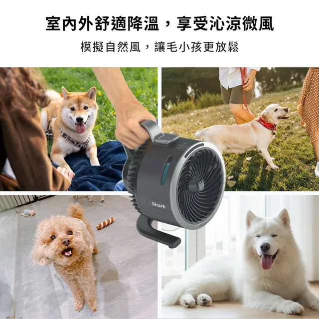【Shark】HydroGO FA050無線涼感噴霧扇2入組(立扇 桌扇 節能 循環 充電 露營 戶外 行動 停電可用)