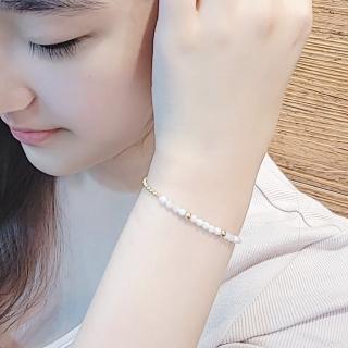 【Ms caramelo 焦糖小姐】月光石手鍊(306不鏽鋼-Stainless-steel)