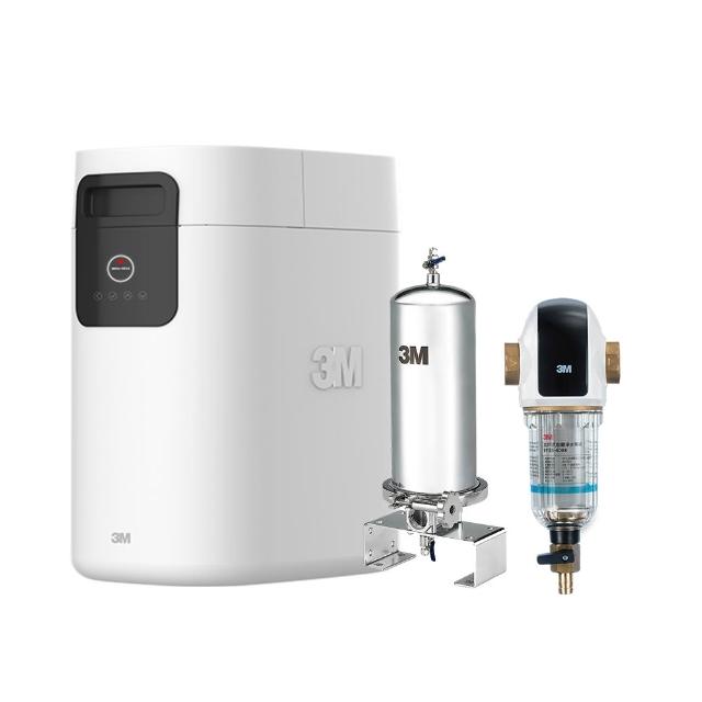 【3M】VST100 全戶式軟水機+SS801不鏽鋼淨水系統贈40BK前置過濾系統(全戶軟化、過濾水質)