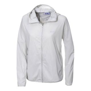 【K-SWISS】抗UV連帽防曬外套 修身剪裁 運動 騎車 UV JACKET 女 灰