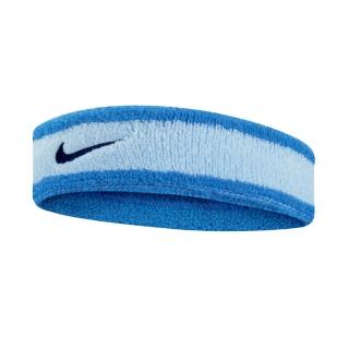 【NIKE 耐吉】Swoosh 頭帶 頭巾 運動 汗水 止汗帶 籃球 水藍(AC2285-435)