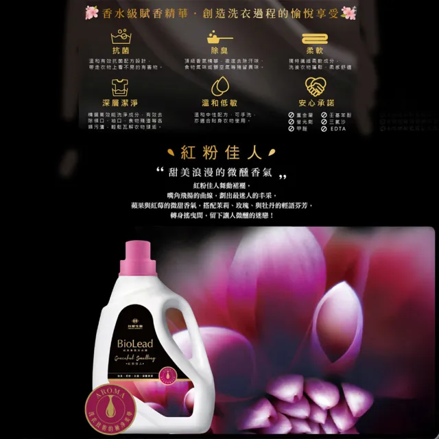 【台塑生醫】BioLead 經典香氛洗衣精補充包1.8kgx6包(4款任選)