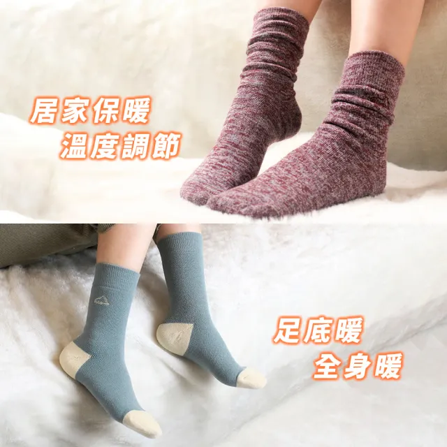 【PULO】3雙組美麗諾羊毛厚圈高筒登山襪(登山推薦/控溫散熱襪/運動襪/除臭襪/防磨抗磨/保暖適當雪襪)