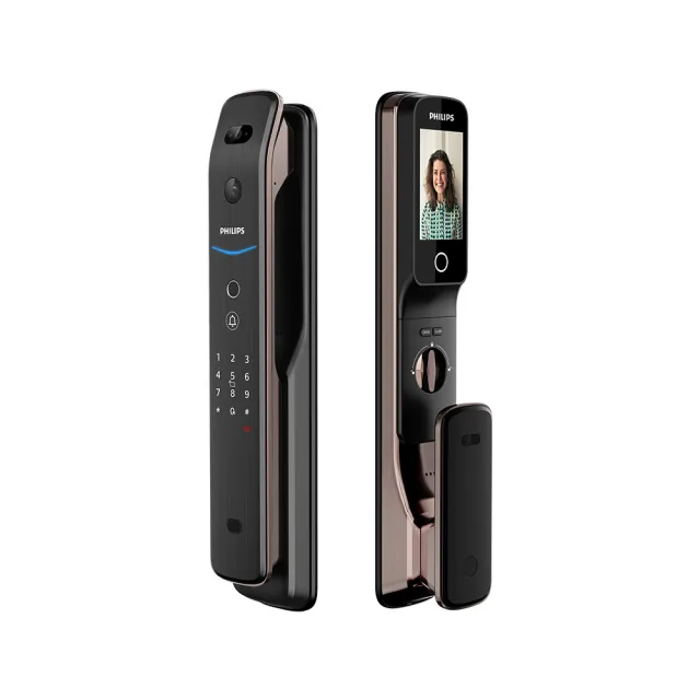 【Philips 飛利浦】709FVP人臉/貓眼 推拉式IOT智能鎖/電子鎖(指紋│卡片│密碼│鑰匙│WiFi/含安裝)