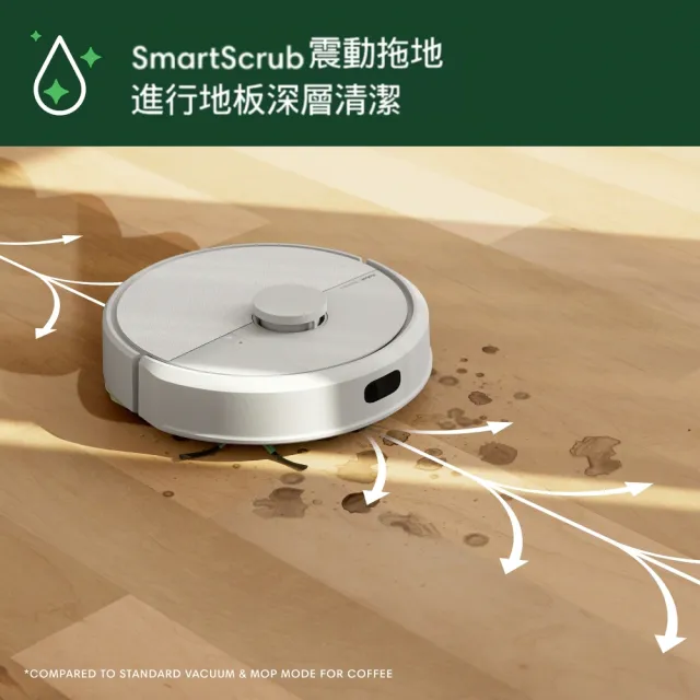 【iRobot】新機 Roomba 105 Combo 自動集塵掃拖機器人(自動倒垃圾/70倍吸力/深層拖地/快速建圖/不斷電續掃)