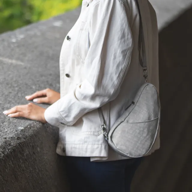 【HEALTHY BACK BAG】官方直營-基本款 TEXTURED NYLON BAGLETT 斜背包-銀河灰 男側背包 女側背包 小包