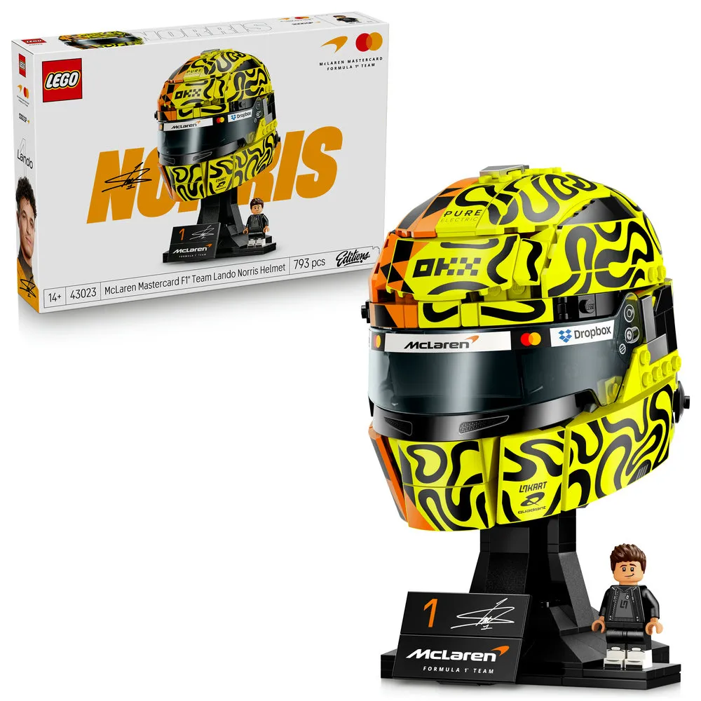 【LEGO 樂高】Editions 43023 McLaren Mastercard F1 Team Lando Norris 頭盔(麥拉倫 居家擺設 禮物 玩具)