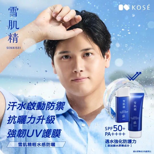 【KOSE 高絲】雪肌精 輕水感全效防曬凝膠90gx2入組(大谷翔平防曬新升級)