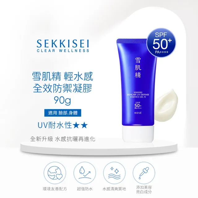 【KOSE 高絲】雪肌精  輕水感全效防曬凝膠90g+薏透露14mL (大谷翔平防曬)