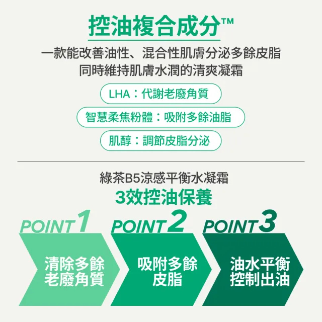【innisfree】綠茶B5涼感平衡水凝霜50ml (油水平衡/油肌適用/新品上市)