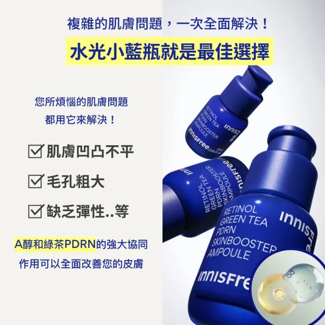 【innisfree】1%A醇PDRN水光安瓶25ml(緊緻毛孔、水光精華)
