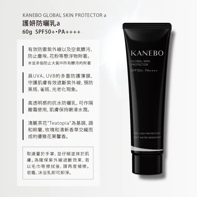 【Kanebo 佳麗寶】KANEBO 護妍防曬乳a 60g(大K_加贈防曬乳a24g)