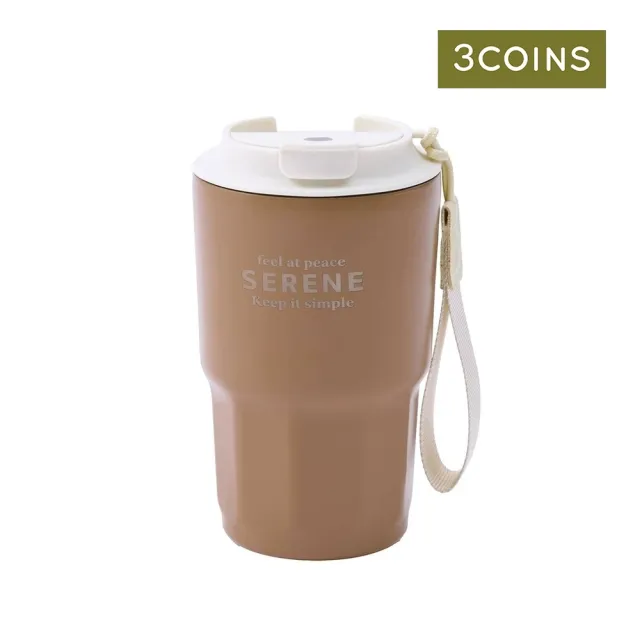 【3COINS】附背帶不鏽鋼隨行杯