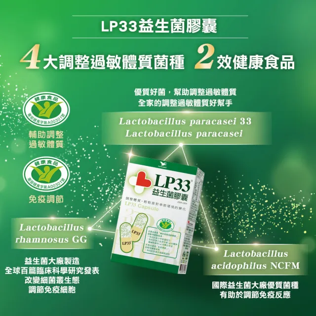 【統一】LP33健字號益生菌膠囊*6盒(30顆/盒-調整過敏體質 免疫調節 抗敏 保健禮盒)