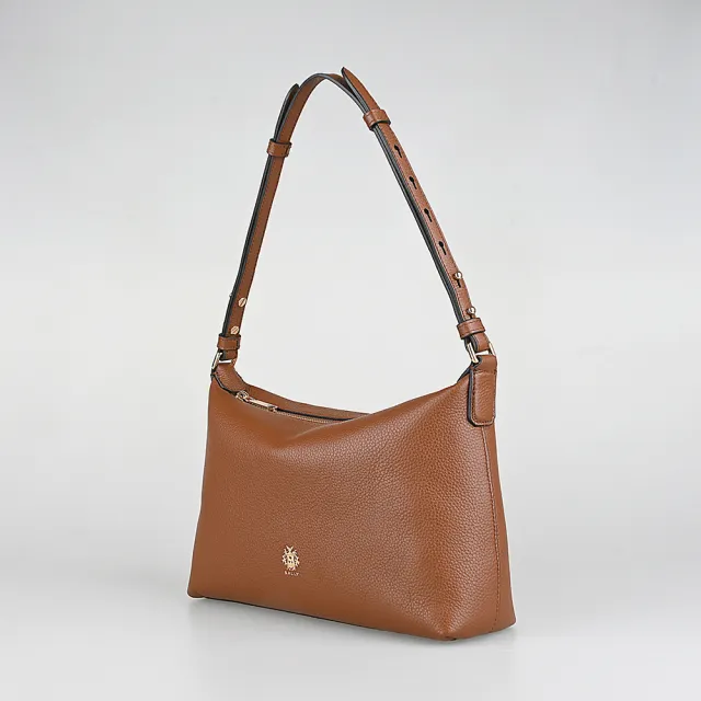 【BALLY】BALLY精品牛皮肩背包斜背包(小/焦糖棕)