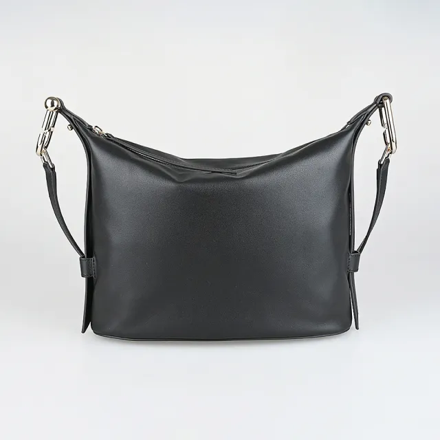 【FURLA 芙拉】FURLA精品小牛皮肩背斜背包(中/黑)