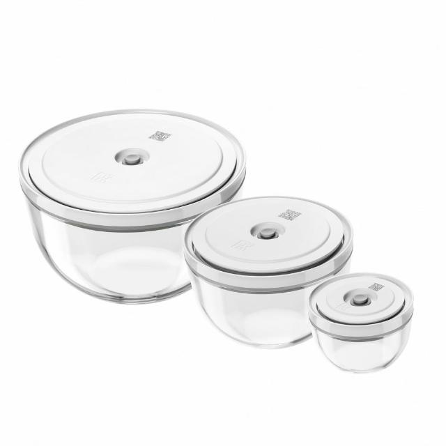 【ZWILLING 德國雙人】FRESH & SAVE BOWLS 真空玻璃保鮮碗6件組-碗/蓋S+M+L(德國雙人牌集團官方直營)